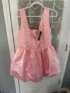 Lulu's Light Pink Satin Party Dress for Women